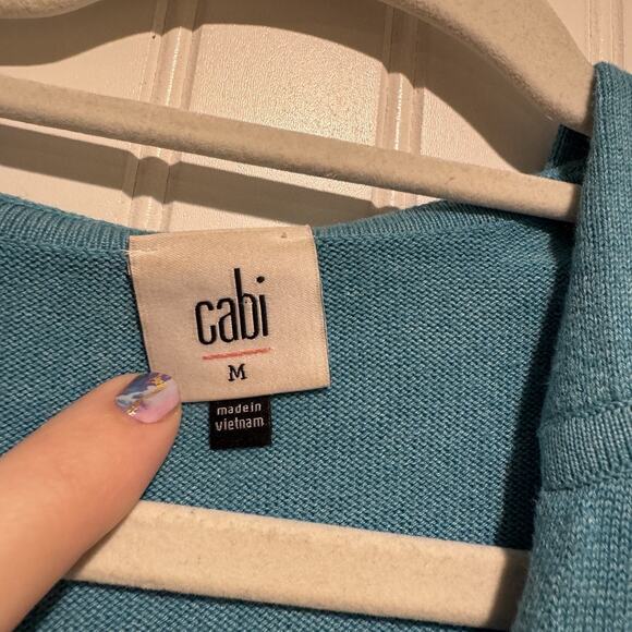 Cabi Blue Hop To Hoodie Sweater Size Medium - Picture 4 of 6